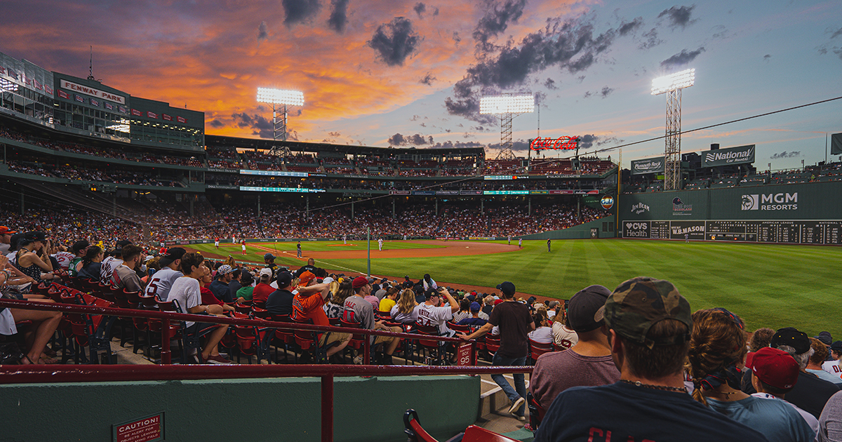Red Sox Crowd Sunset Red Sox Crowd Sunset