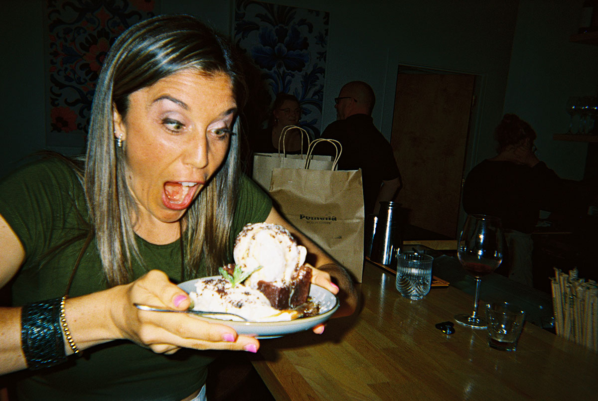 lady eating ice cream